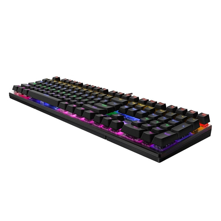 Lisslune | Rapoo V700S 104 Keys Mixed Color Backlight USB Wired Gaming Computer No Key Press Mechanical Keyboard (Red Shaft)