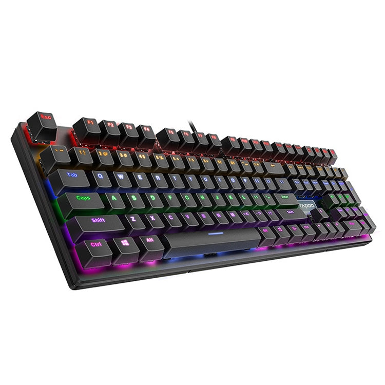 Lisslune | Rapoo V700S 104 Keys Mixed Color Backlight USB Wired Gaming Computer No Key Press Mechanical Keyboard (Red Shaft)