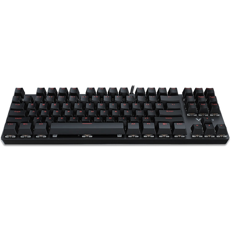 Lisslune | Rapoo V500 87-Key Alloy Edition Desktop Laptop Computer Gaming Esports Office Home Typing Metal Wired Mechanical Keyboard without Backlight, (Black Shaft)