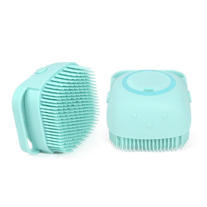 Pet Bath Massage Brush Dog Rub Bath Gloves with Brush (Random Color Delivery)