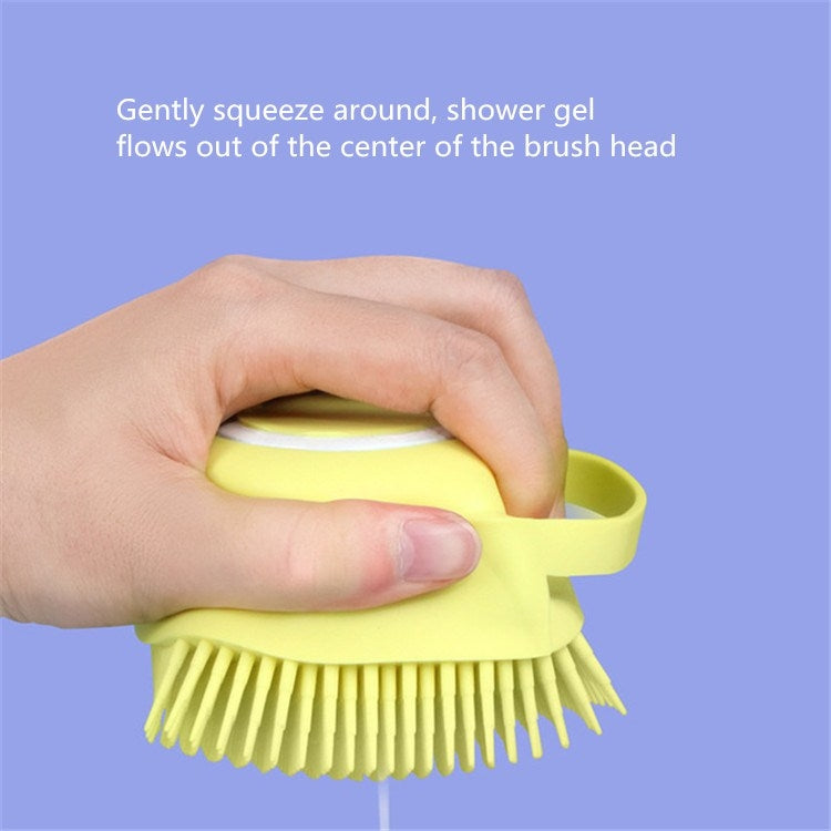 Pet Bath Massage Brush Dog Rub Bath Gloves with Brush (Random Color Delivery)