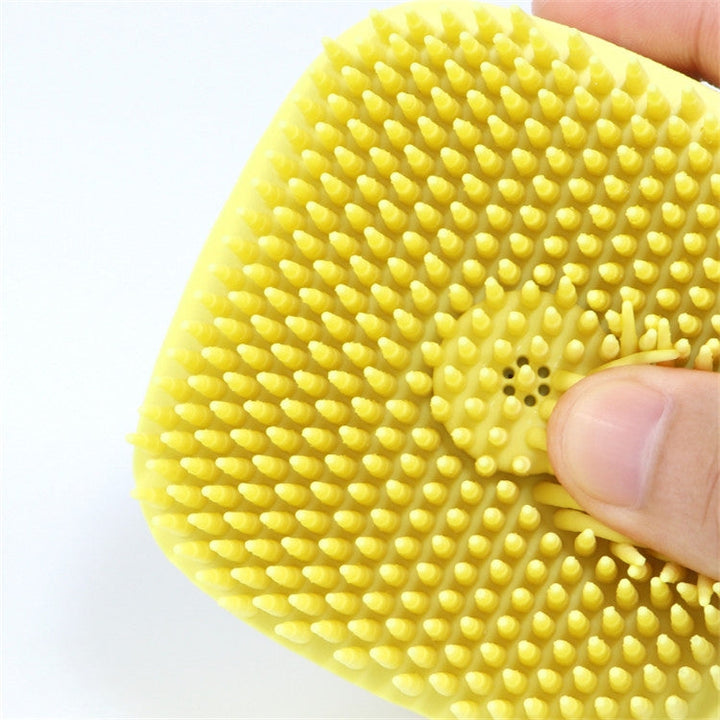 Pet Bath Massage Brush Dog Rub Bath Gloves with Brush (Random Color Delivery)