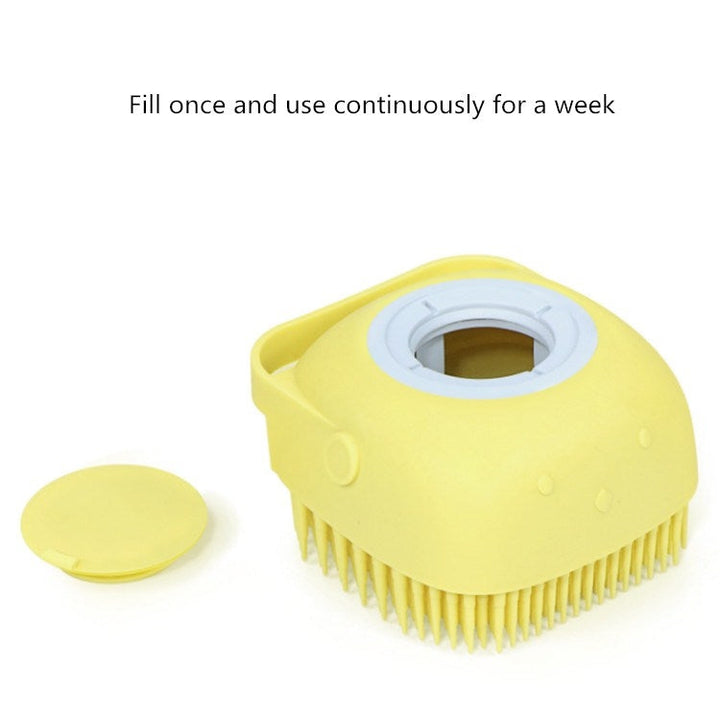 Pet Bath Massage Brush Dog Rub Bath Gloves with Brush (Random Color Delivery)