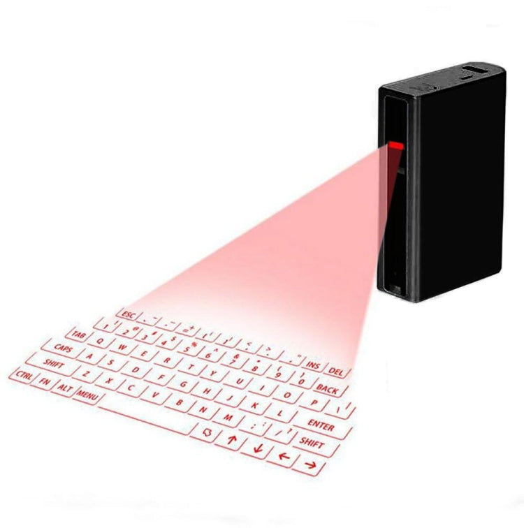 Lisslune | MINI F3 Bluetooth Charge-Treasure Laser Virtual Projection 2 in 1 Keyboard (Black)