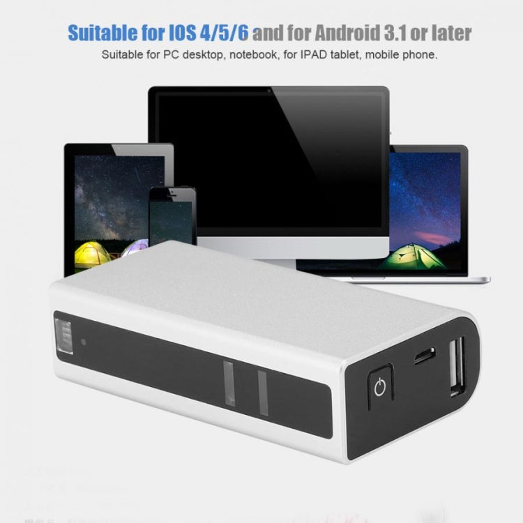 Lisslune | MINI F3 Bluetooth Charging Treasure Laser Virtual Projection 2 in 1 Keyboard (Silver)