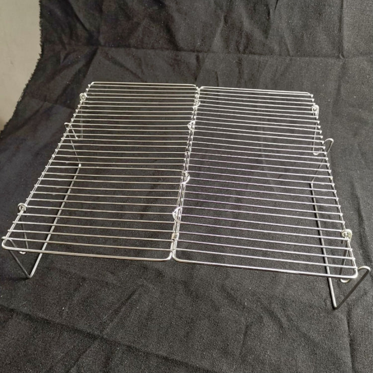 Lisslune | Portable Grill Camping Stainless Steel Folding Grill Wood Charcoal Grill