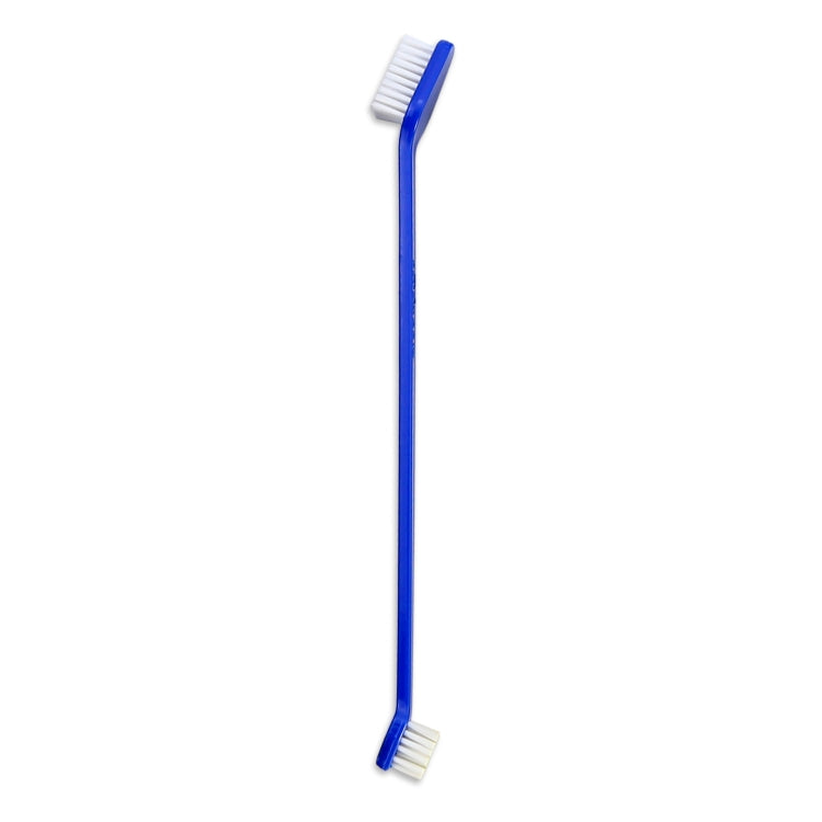 10 pieces dog cat effective pet oral care pet toothbrush, specification: blue handle + medium bristles (blue)