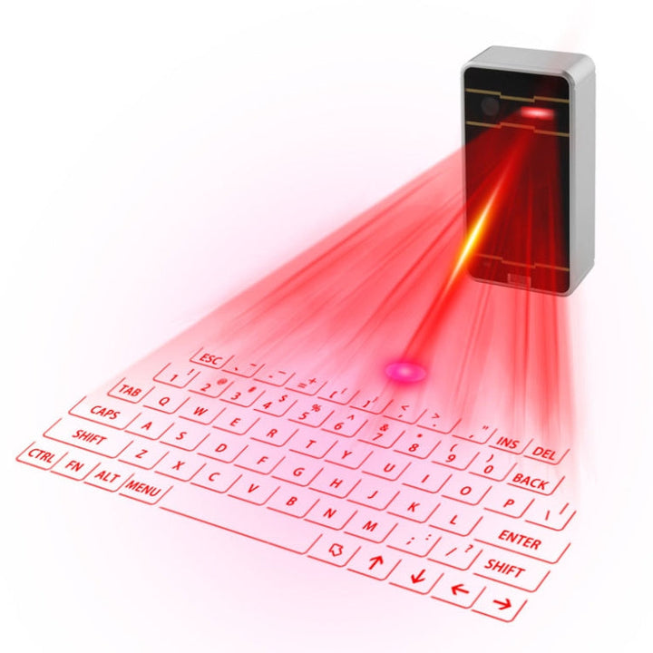 Lisslune | JHP-Best Portable Virtual Laser Keyboard Mouse Wireless Bluetooth Laser Projection Speaker (Silver)