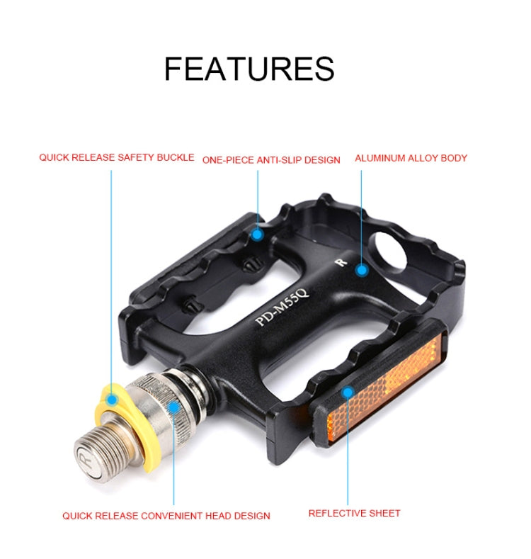 Lisslune | PROMEND Quick Release Ultralight Aluminum Alloy Bearing Bike Pedals