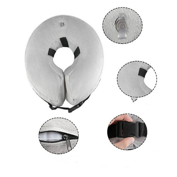Inflatable Pet Collar Pet Care Warm Protection Wound Protection Collar, Size:M (CQLQ02)