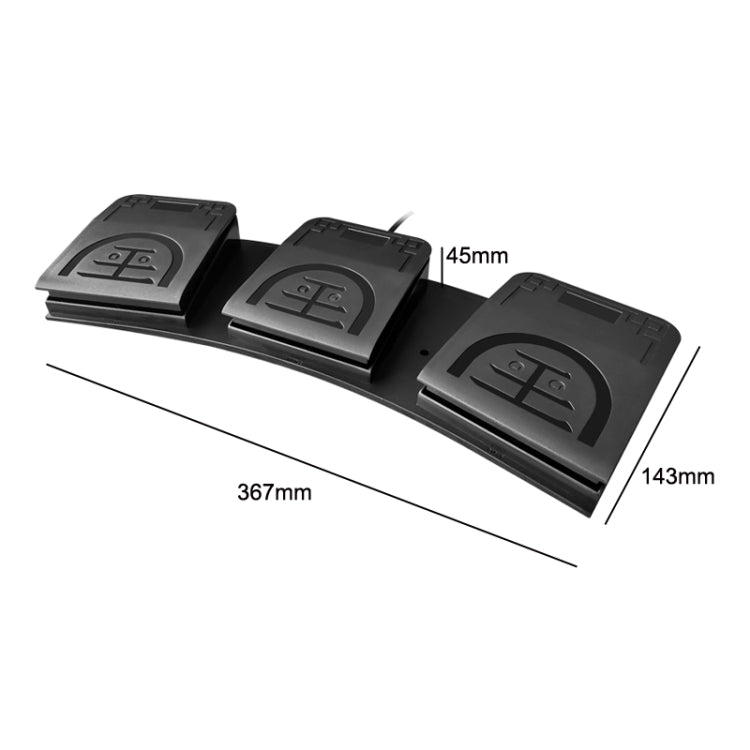 Lisslune | FS2020U CF Footswitch Foot Pedal Keyboard Control Mouse Game Combo Pedal (Mechanical Sound)