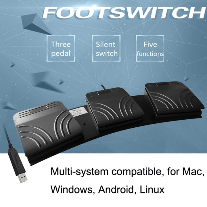 Lisslune | FS2020TU CF Foot Switch Foot Pedal Keyboard Control Mouse Game Combo Pedal (Mechanical Sound)
