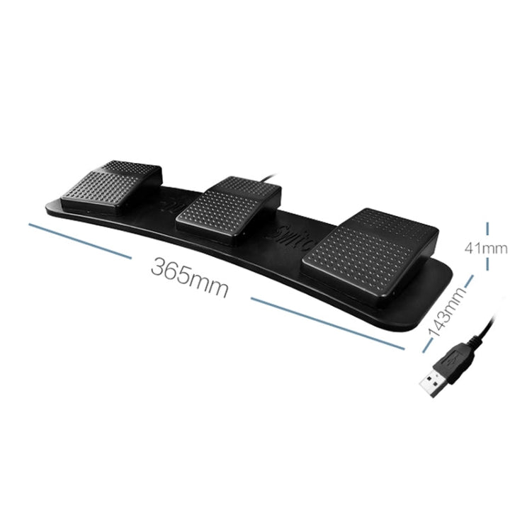 Lisslune | Pcsensor FS23 CF Foot Pedal Switch Keyboard Control Mouse Game Combo Pedal (Photoelectric Silent)