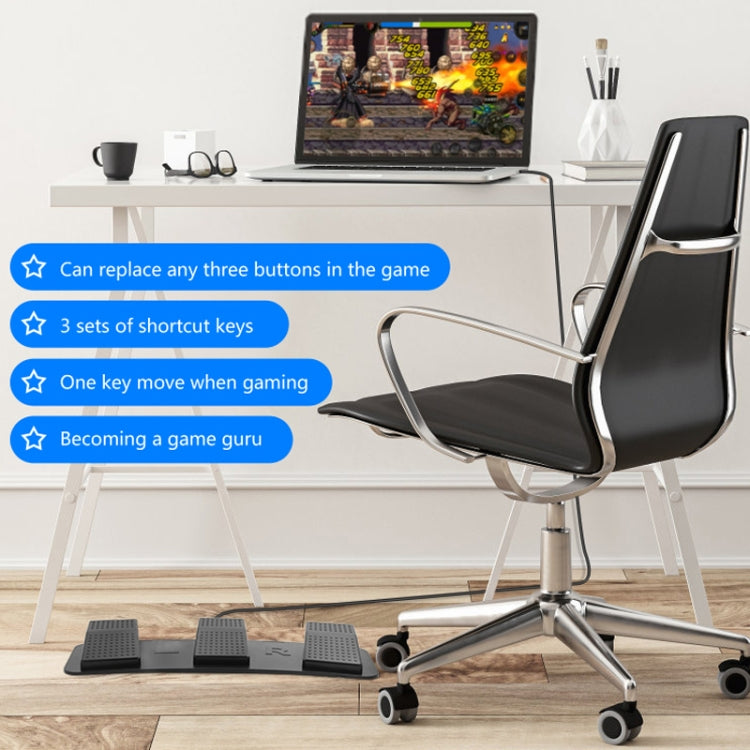 Lisslune | Pcsensor FS23 CF Foot Pedal Switch Keyboard Control Mouse Game Combo Pedal (Photoelectric Silent)