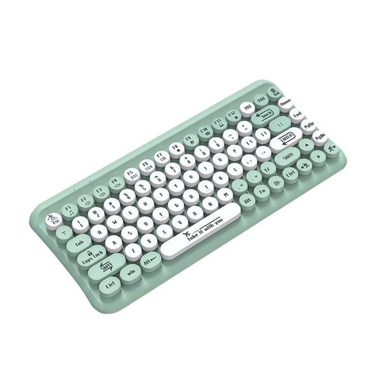 Lisslune | LANGTU LT700 85 Keys Wired Film Silent Punk Keyboard, Cable Length: 1.5m (Mint Green)