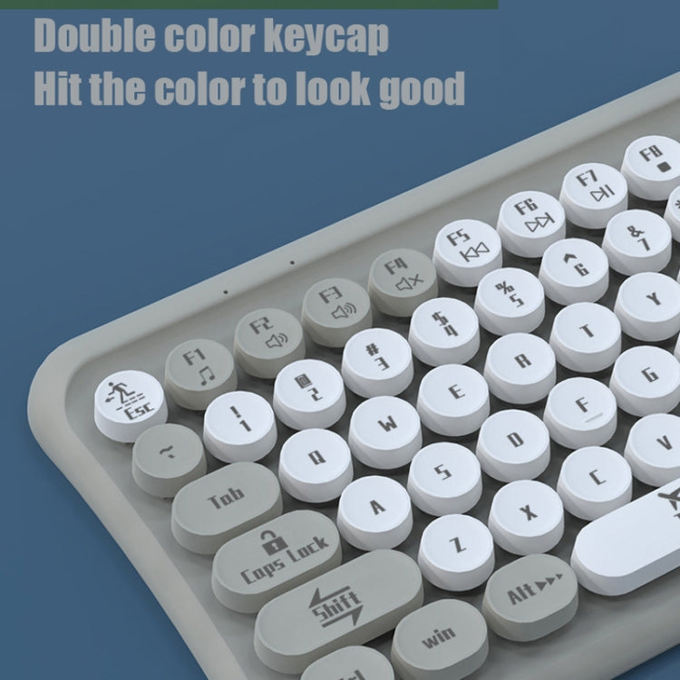 Lisslune | LANGTU LT700 85 Keys Wired Film Silent Punk Keyboard, Cable Length: 1.5m (Mint Green)