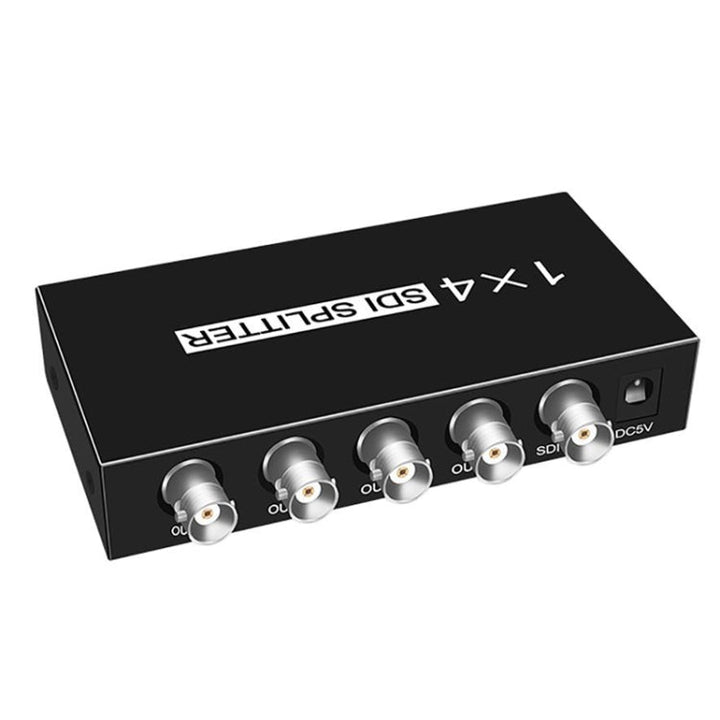 Lisslune | 1 In 4 Out SD-SDI / HD-SDI / 3G-SDI Distribution Amplifier Video SDI Splitter (US Plug)