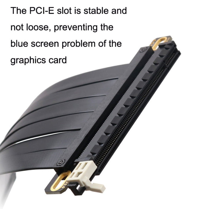 Lisslune | PCI-E 3.0 16X 180-Degree Graphics Card Extension Cable Adapter Cable, Length: 10cm