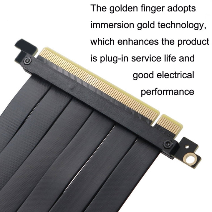 Lisslune | PCI-E 3.0 16X 180-degree graphics card extension cable adapter, length: 15cm
