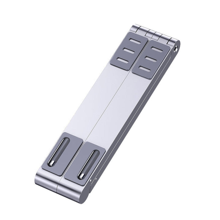 Lisslune | Oatsbasf 03040 Metal Mini Notebook Stand Aluminum Alloy Computer Cooling Folding Holder (Silver)