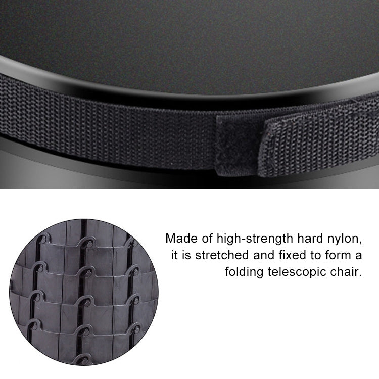Lisslune | Outdoor Portable Folding Telescopic Plastic Stool Camping Fishing Garden Stool (Black)