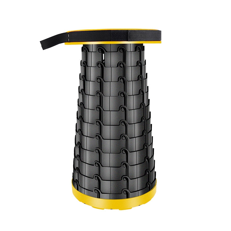 Lisslune | Outdoor Portable Collapsible Telescopic Plastic Stool Camping Fishing Garden Stool (Yellow)