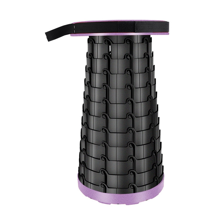 Lisslune | Outdoor Portable Folding Telescopic Plastic Stool Camping Fishing Garden Stool (Purple)