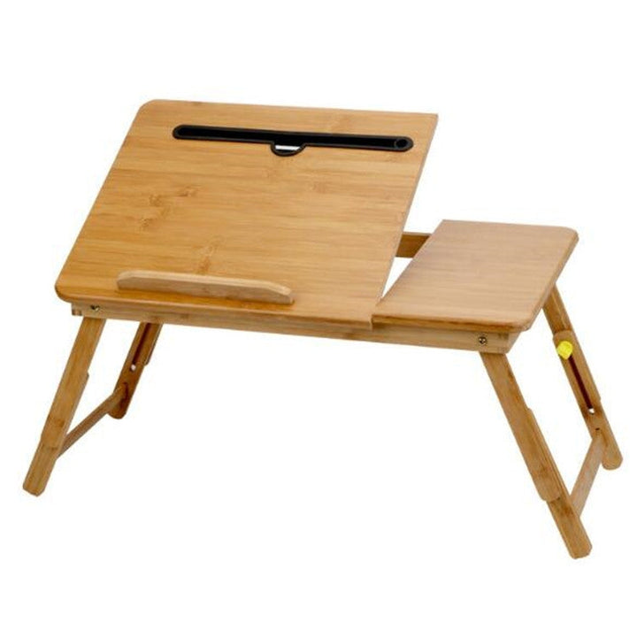 Lisslune | Nanzhu Folding Computer Table Bed Card Slot Laptop Table Simple Lazy Lift Computer Desk, Size: Medium 54cm (No drawers and no fans)