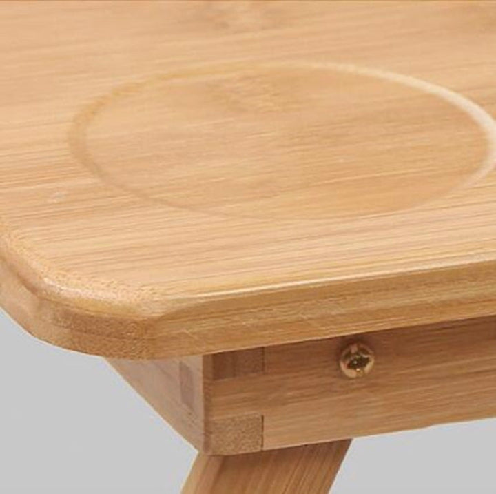 Lisslune | Nanzhu Folding Computer Table Bed Card Slot Laptop Table Simple Lazy Lift Computer Desk, Size: Medium 54cm (No drawers and no fans)
