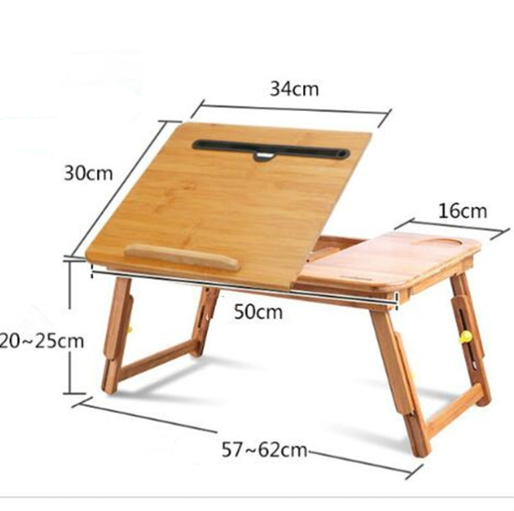 Lisslune | Nanzhu Folding Computer Table Bed Card Slot Laptop Table Simple Lazy Lift Computer Desk, Size: Medium 54cm (No drawers and no fans)