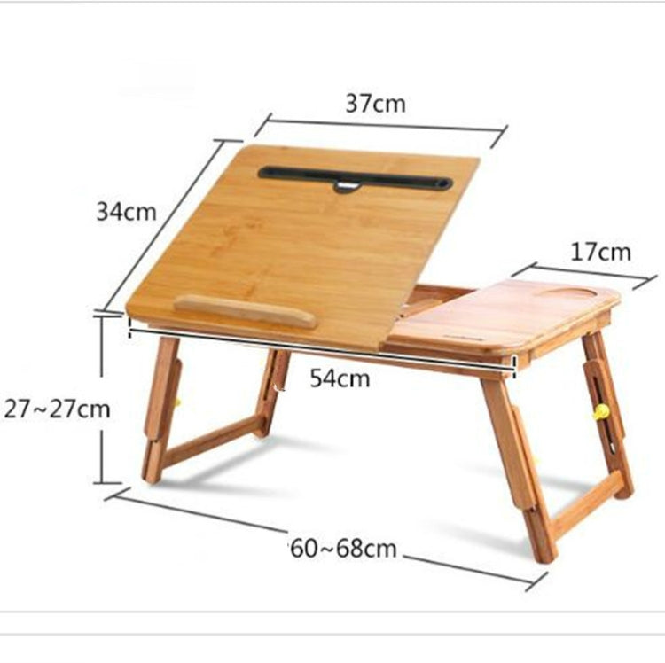 Lisslune | Nanzhu Folding Computer Table Bed Card Slot Laptop Table Simple Lazy Lift Computer Desk, Size: Medium 54cm (No drawers and no fans)