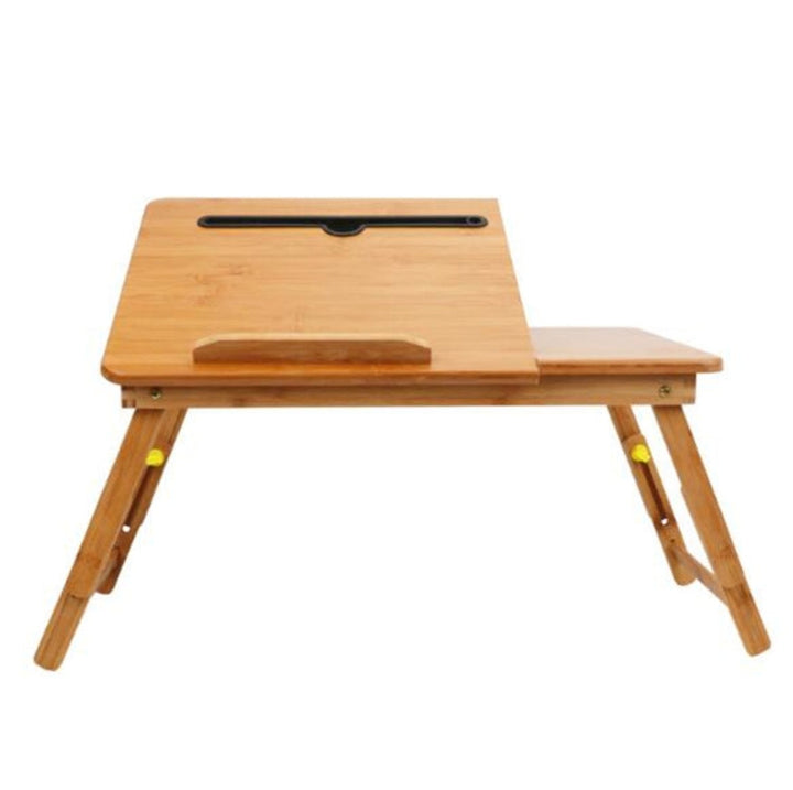 Lisslune | Nanzhu Folding Computer Table Bed Card Slot Laptop Table Simple Lazy Lift Computer Desk, Size: Medium 54cm (No drawers and no fans)