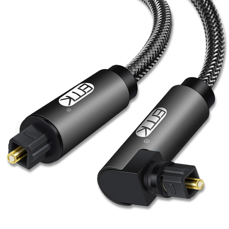 Lisslune | EMK 90 degree swivel adjustable right angle 360 degree rotatable connector made of nylon woven mesh look audio cable, cable length: 20m (Black)