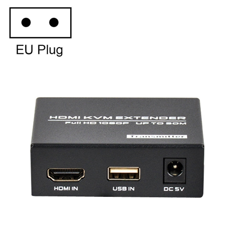 Lisslune | FJGEAR FJ-HKV50 HDMI+USB to KVM 1080P IP 50M Extender, Plug Type: EU Plug