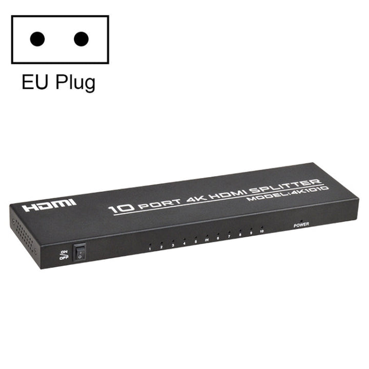 Lisslune | FJGEAR FJ-SM1010 30HZ HDMI 4K HD Audio and Video Splitter, Plug type: EU plug (Black)