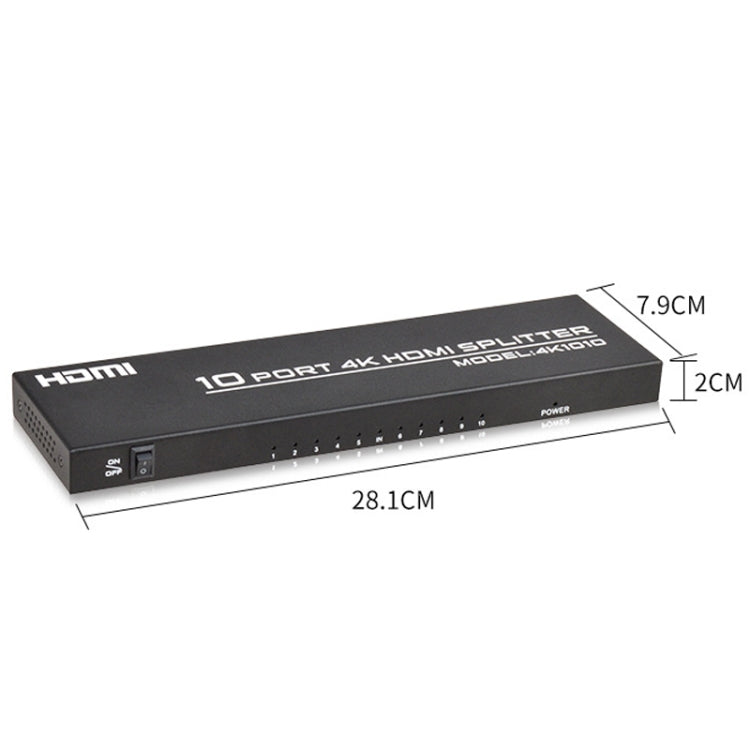 Lisslune | FJGEAR FJ-SM1010 30HZ HDMI 4K HD Audio and Video Splitter, Plug type: EU plug (Black)