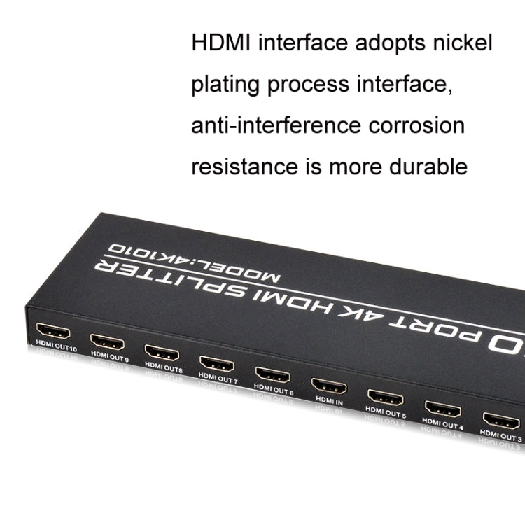 Lisslune | FJGEAR FJ-SM1010 30HZ HDMI 4K HD Audio and Video Splitter, Plug type: EU plug (Black)