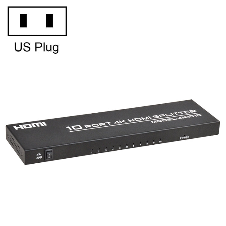 Lisslune | FJGEAR FJ-SM1010 30HZ HDMI 4K HD Audio and Video Splitter, Plug Type: US Plug (Black)