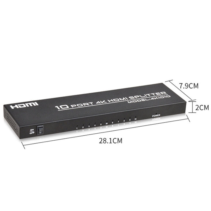 Lisslune | FJGEAR FJ-SM1010 30HZ HDMI 4K HD Audio and Video Splitter, Plug Type: US Plug (Black)