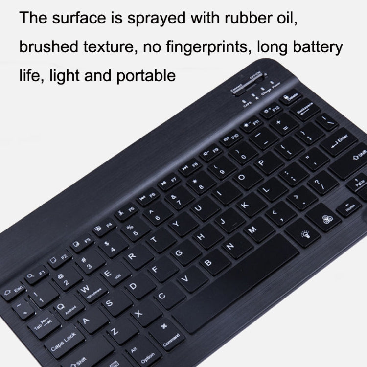 Lisslune | 10 Inch RGB Color Background Lighting Bluetooth Keyboard and Mouse Set for Mobile Phone / Tablet (White)