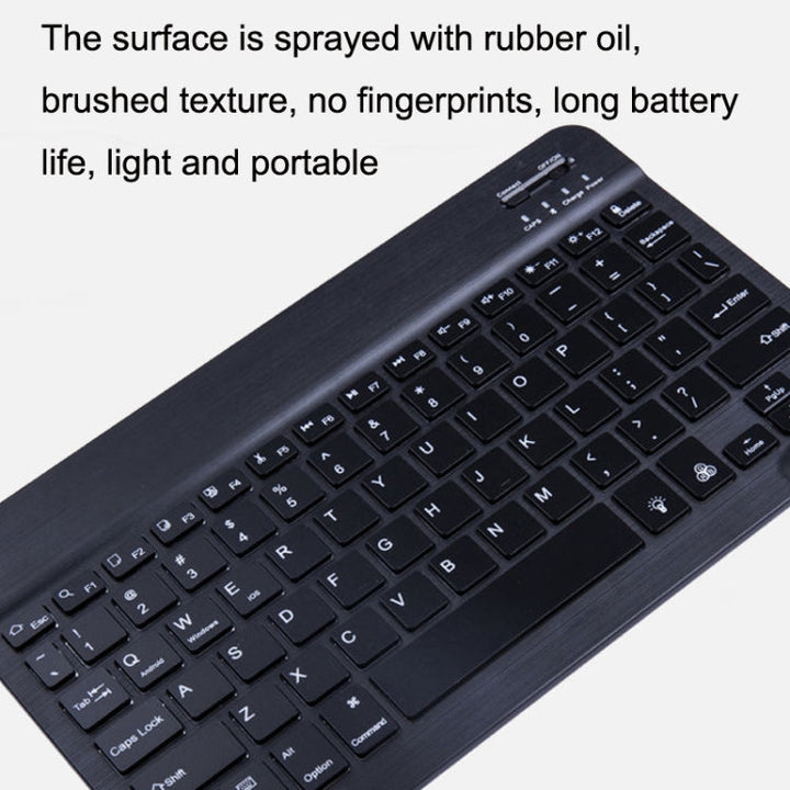 Lisslune | 10 Inch RGB Color Background Lighting Bluetooth Keyboard and Mouse Set for Mobile Phone / Tablet (White)