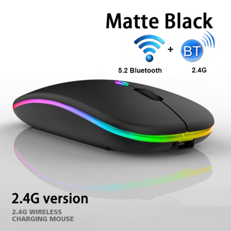 Lisslune | 10 Inch RGB Color Background Lighting Bluetooth Keyboard and Mouse Set for Mobile Phone / Tablet (White)