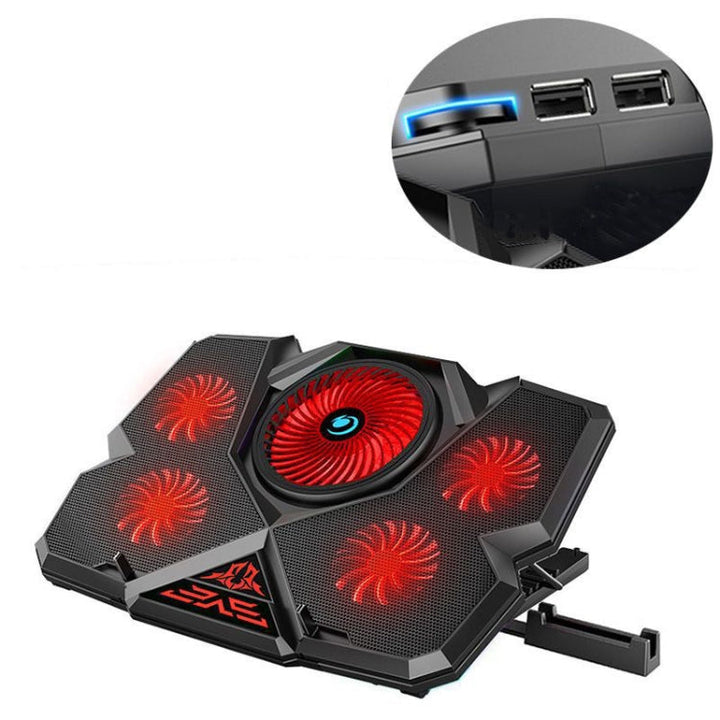 Lisslune | CoolCold 5V Speed Control Version Gaming Laptop Cooler Notebook Stand, Spec: Red Base Model