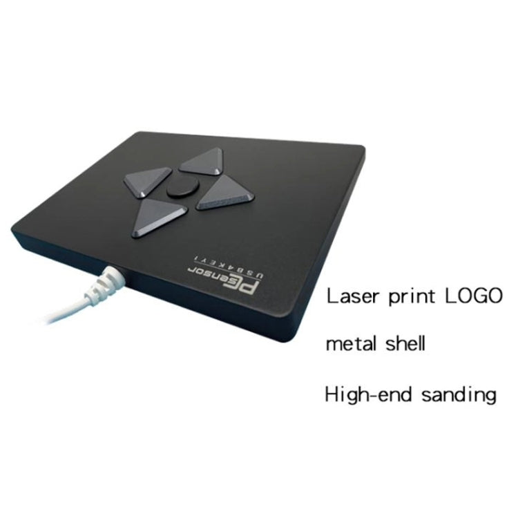 Lisslune | 4 Keys Medical Devices Testing Custom One-Key Combination Keyboard, Cable Length: 1.5 m (Black)
