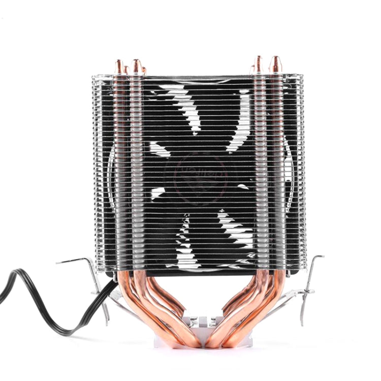 Lisslune | Desktop Computer 6 Copper Pipe CPU Cooler Super Quiet Without Light 3-Pin Single Fan