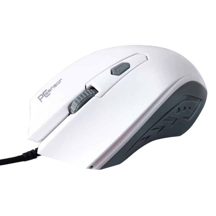 Lisslune | Pcsensor MOS4 4 Buttons 2400DPI Gaming Intelligent Voice Recognition Input Mouse, Cable Length: 1.5m (Mute)