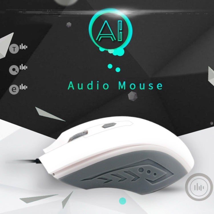 Lisslune | Pcsensor MOS4 4 Button 2400DPI Gaming Intelligent Voice Control Input Mouse, Cable Length: 1.5m(Sound)