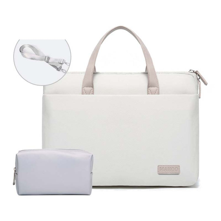 Lisslune | For MacBook 15.6-16.1 inches MAHOO 10188 Ultra-Thin Hand Computer Bag Messenger Laptop Bag, Color: Gray+Gray PU Power Bag
