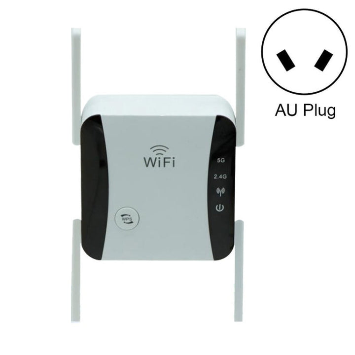 Lisslune | KP1200 1200Mbps Dual Band 5G WIFI Amplifier Wireless Signal Repeater, Specification: AU Plug (White)