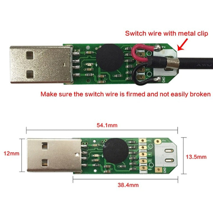 Lisslune | USB switch cable keyboard mouse custom shortcut keys, style: 6 switches